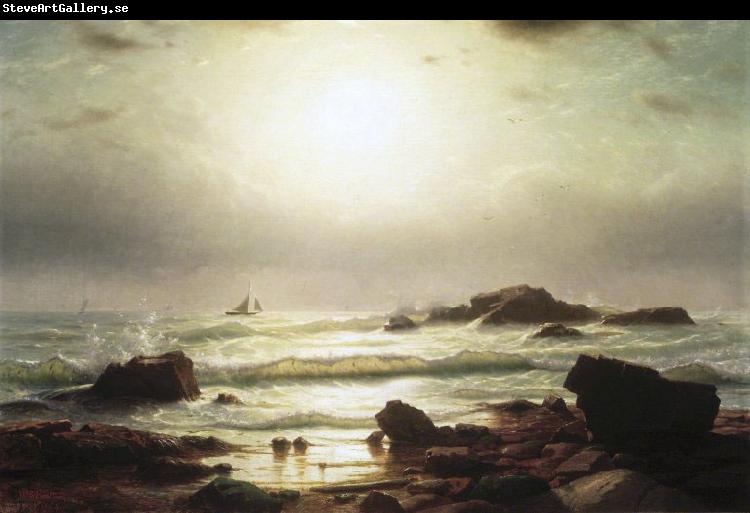 William Stanley Haseltine Sail Boats Off a Rocky Coast